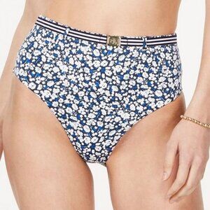 Lauren Ralph Lauren Floral Belted High-Waist Bikini Bottoms